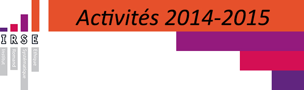 Programme des activités de l'IRSE 2014-2015