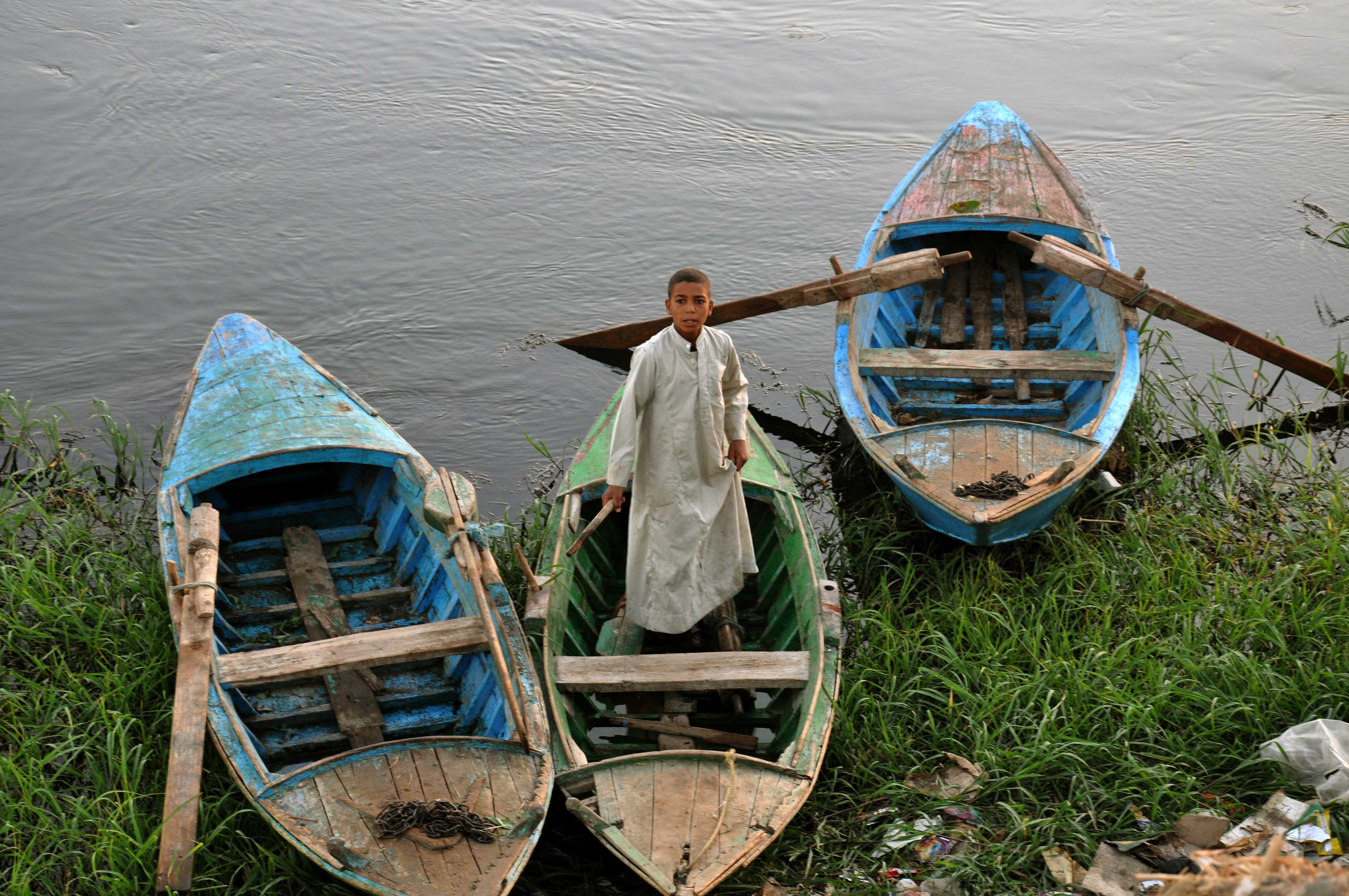 Barques sur le Nil