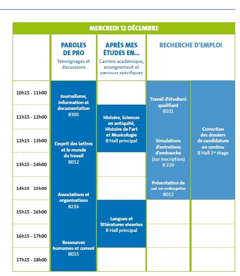 Programme 12 decembre