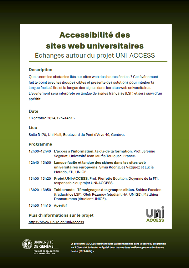 Brochure - Accessibilité des sites web universitaires